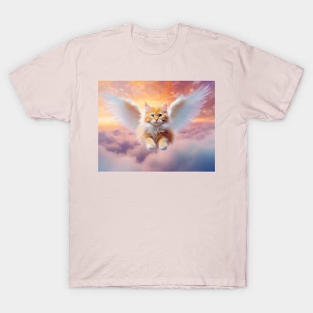 winged kitten T-Shirt by psychoshadow
